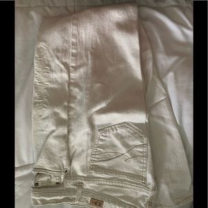 DKNY cream stretch jeans